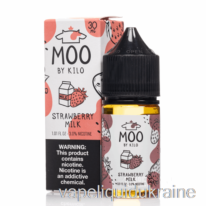 Vape Liquid Ukraine Strawberry Milk - Moo Salts - 30mL 50mg